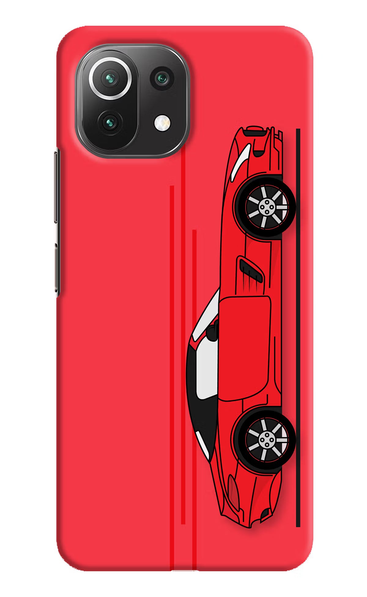 Red Velocity Mi 11 Lite Hard Case Back Cover by Casekaro