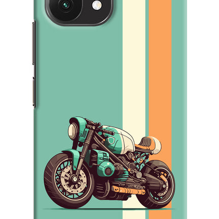 Striped Moto Drift Mi 11 Lite Hard Case Back Cover by Casekaro