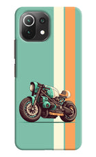 Striped Moto Drift Mi 11 Lite Hard Case Back Cover by Casekaro