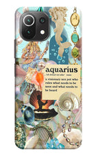 Aquarius Zodiac Mi 11 Lite Hard Case Back Cover by Casekaro