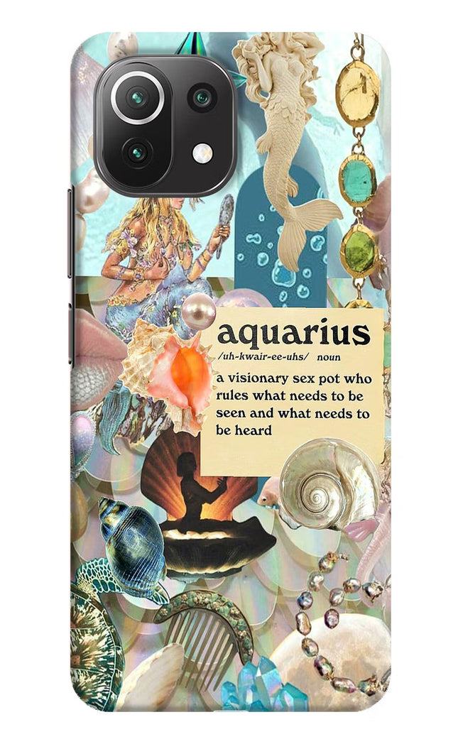 Aquarius Zodiac Mi 11 Lite Hard Case Back Cover by Casekaro