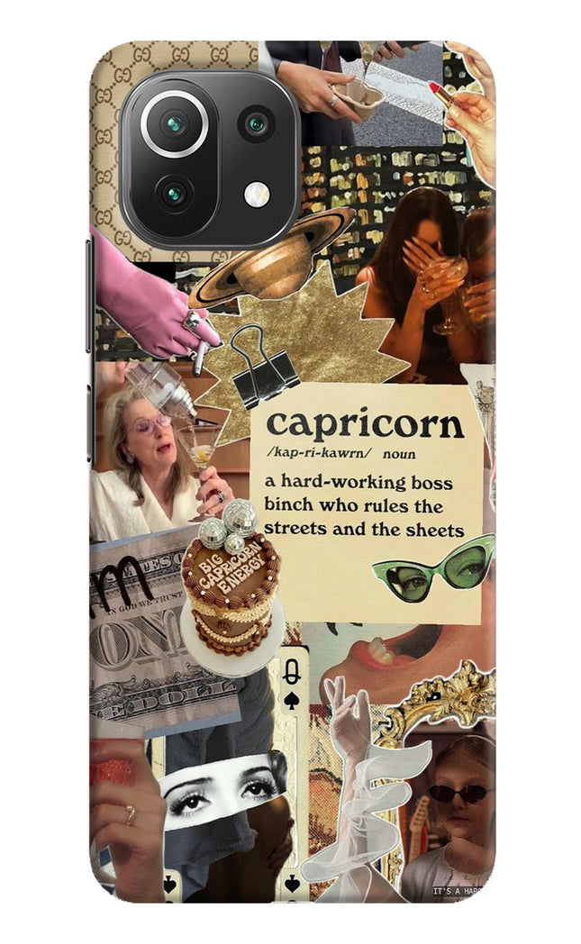 Capricorn Zodiac Mi 11 Lite Hard Case Back Cover by Casekaro
