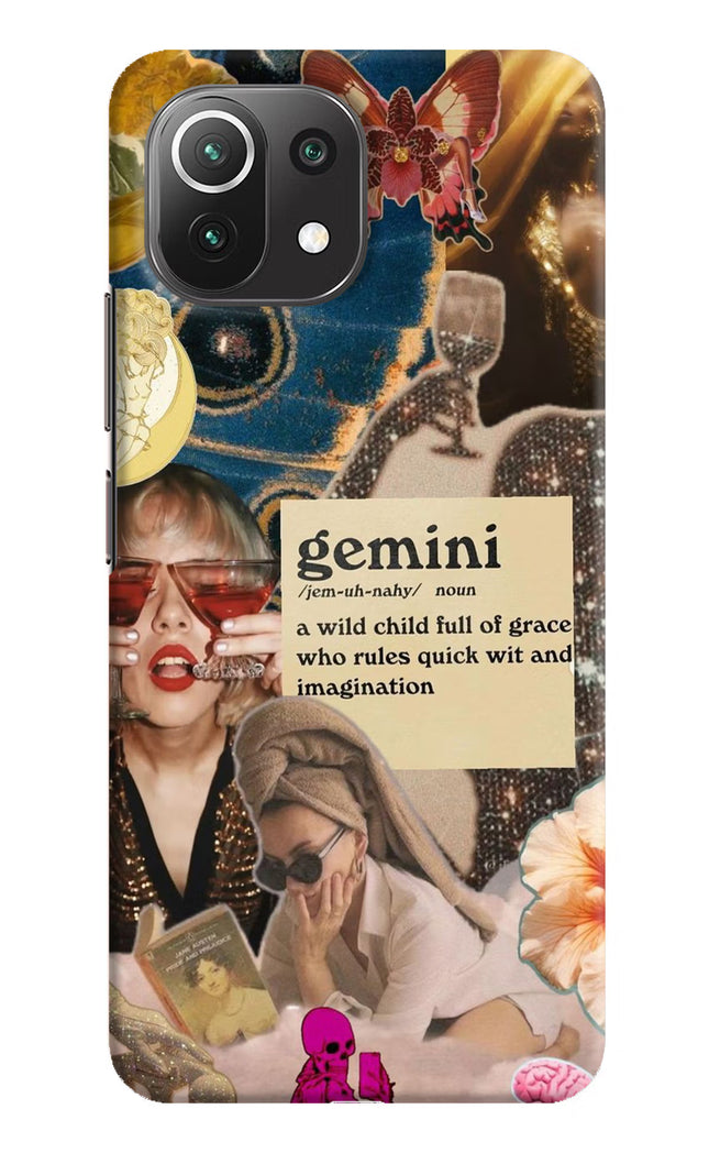 Gemini Zodiac Mi 11 Lite Hard Case Back Cover by Casekaro