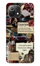Taurus Zodiac Mi 11 Lite Hard Case Back Cover by Casekaro