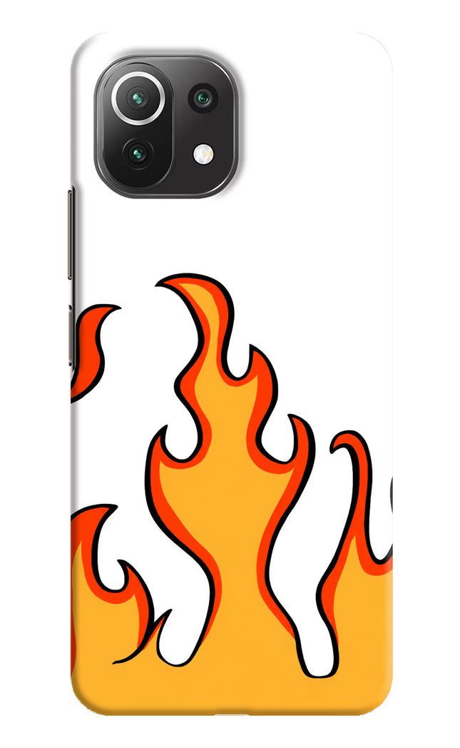 Fired Up – White Mi 11 Lite Hard Case Back Cover by Casekaro