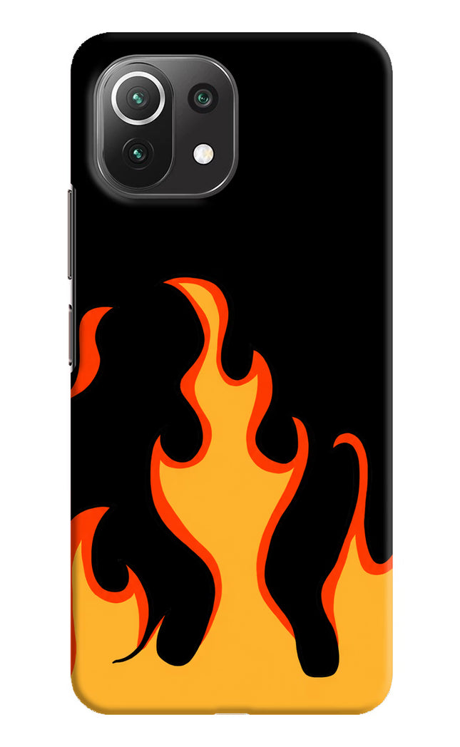 Fired Up – Black Mi 11 Lite Hard Case Back Cover by Casekaro
