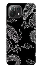 Twin Dragons Mi 11 Lite Hard Case Back Cover by Casekaro