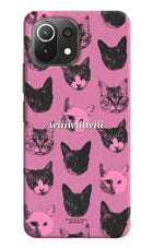 Pink Cats Mi 11 Lite Hard Case Back Cover by Casekaro