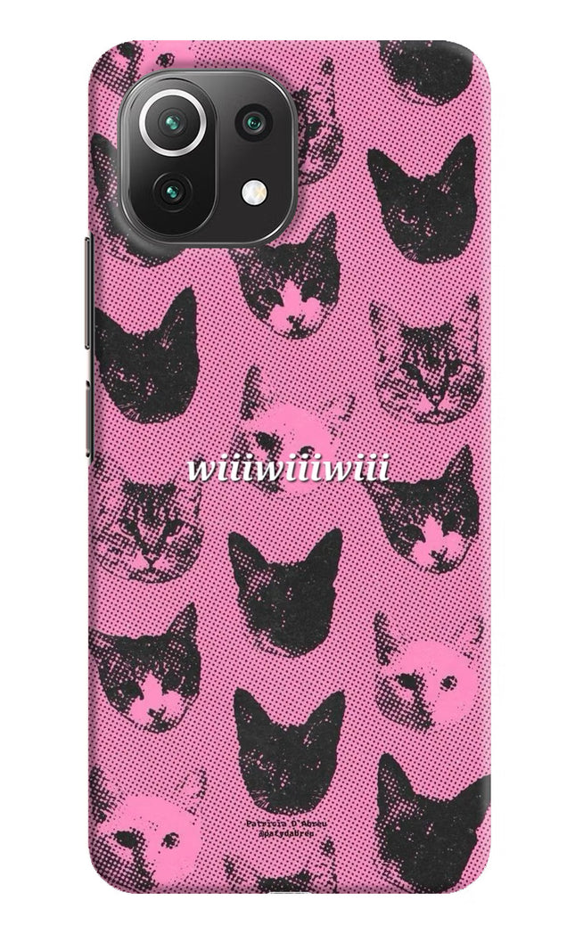 Pink Cats Mi 11 Lite Hard Case Back Cover by Casekaro