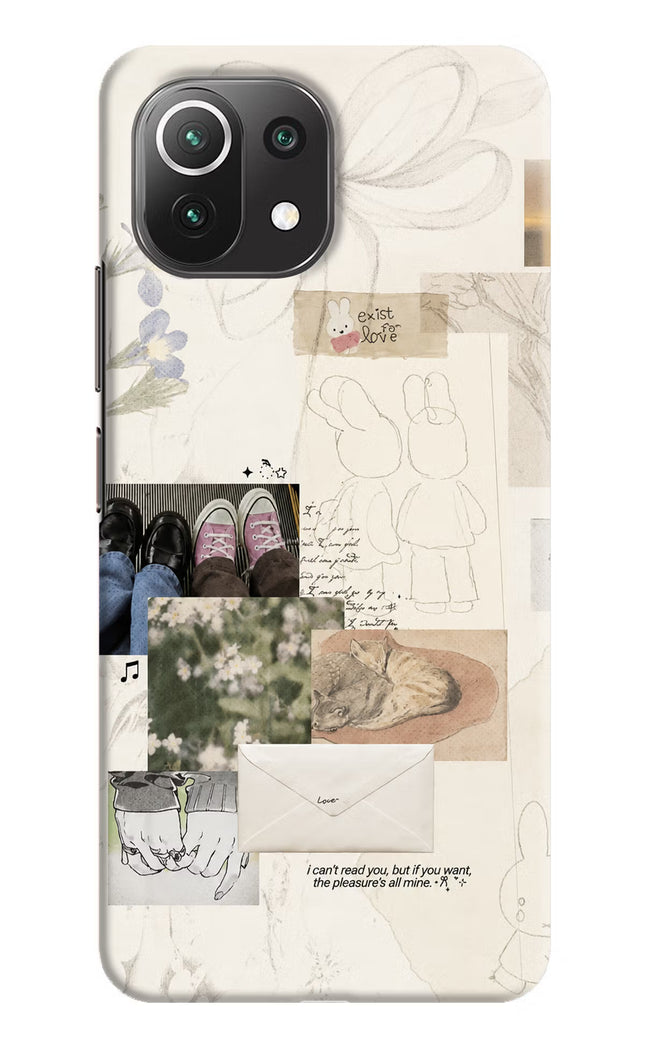 Soft Aesthetic Mi 11 Lite Hard Case Back Cover by Casekaro