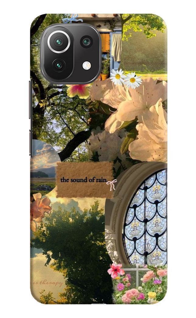 Rain Mi 11 Lite Hard Case Back Cover by Casekaro