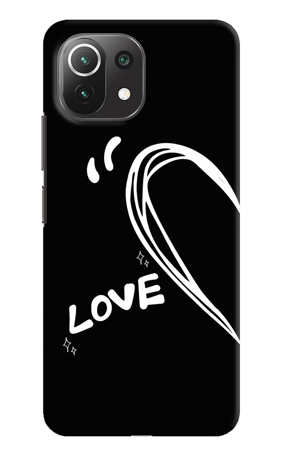 Love Line Mi 11 Lite Back Cover, Hard case