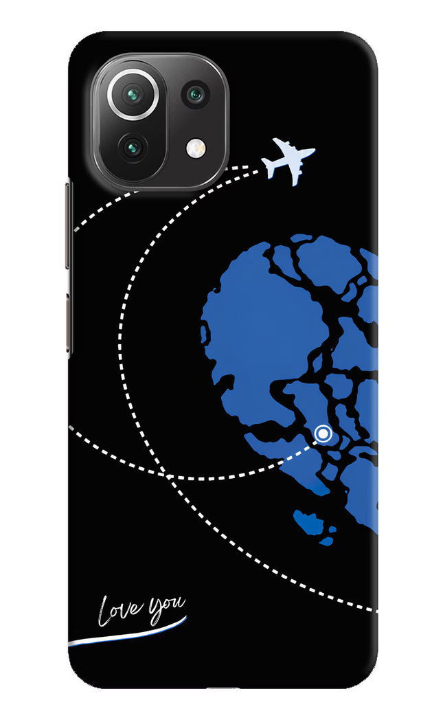 Love Orbit Mi 11 Lite Hard Case Back Cover by Casekaro