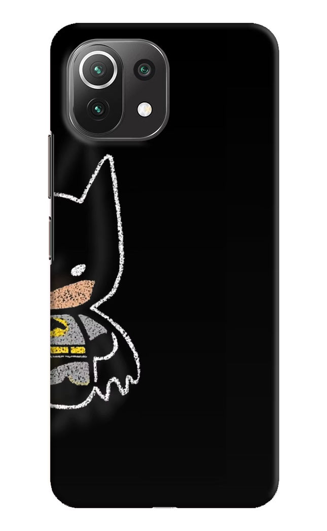 Bat Kitty Mi 11 Lite Hard Case Back Cover by Casekaro