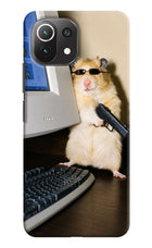 Hacker Hamster Mi 11 Lite Hard Case Back Cover by Casekaro