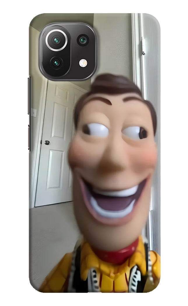 Side Eye Woody Mi 11 Lite Hard Case Back Cover by Casekaro