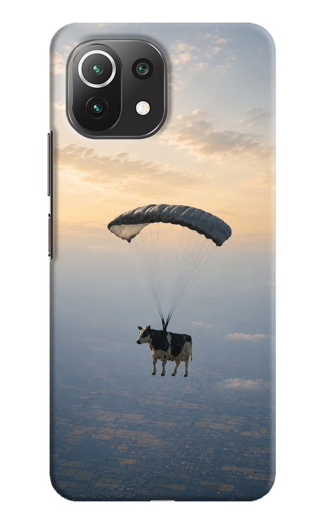 Skydiving Cow Mi 11 Lite Hard Case Back Cover by Casekaro