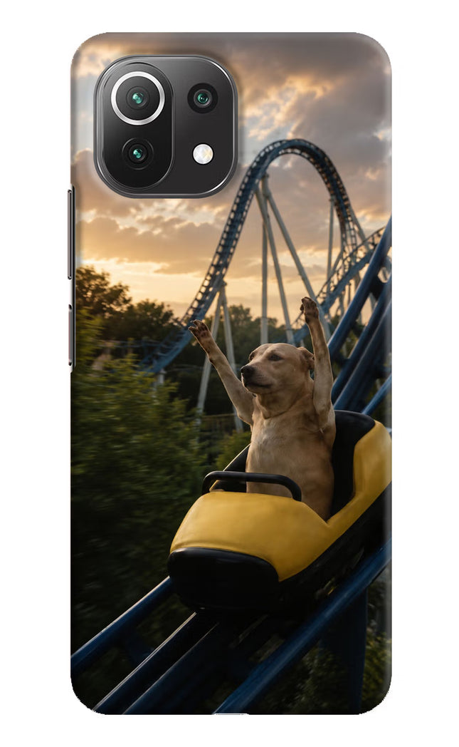 Rollercoaster Dog Mi 11 Lite Hard Case Back Cover by Casekaro