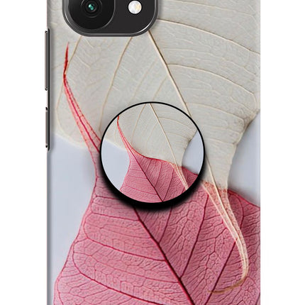 White Pink Leaf Mi 11 Lite Pop Case by Casekaro