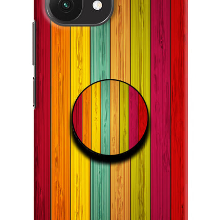 Multicolor Wooden Mi 11 Lite Pop Case by Casekaro