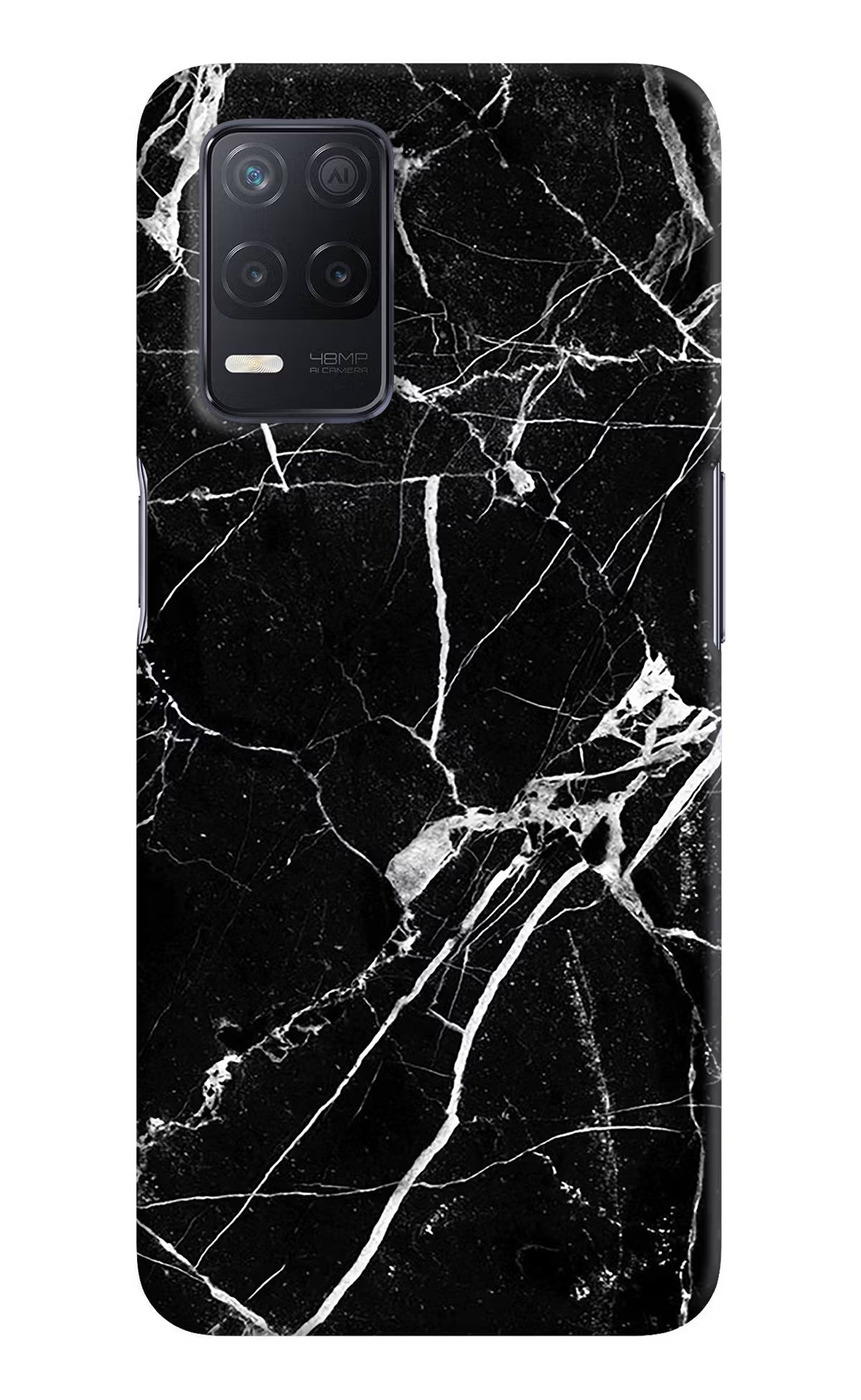 Black Marble Pattern Realme 8 5G/8s 5G Hard Case Back Cover by Casekaro