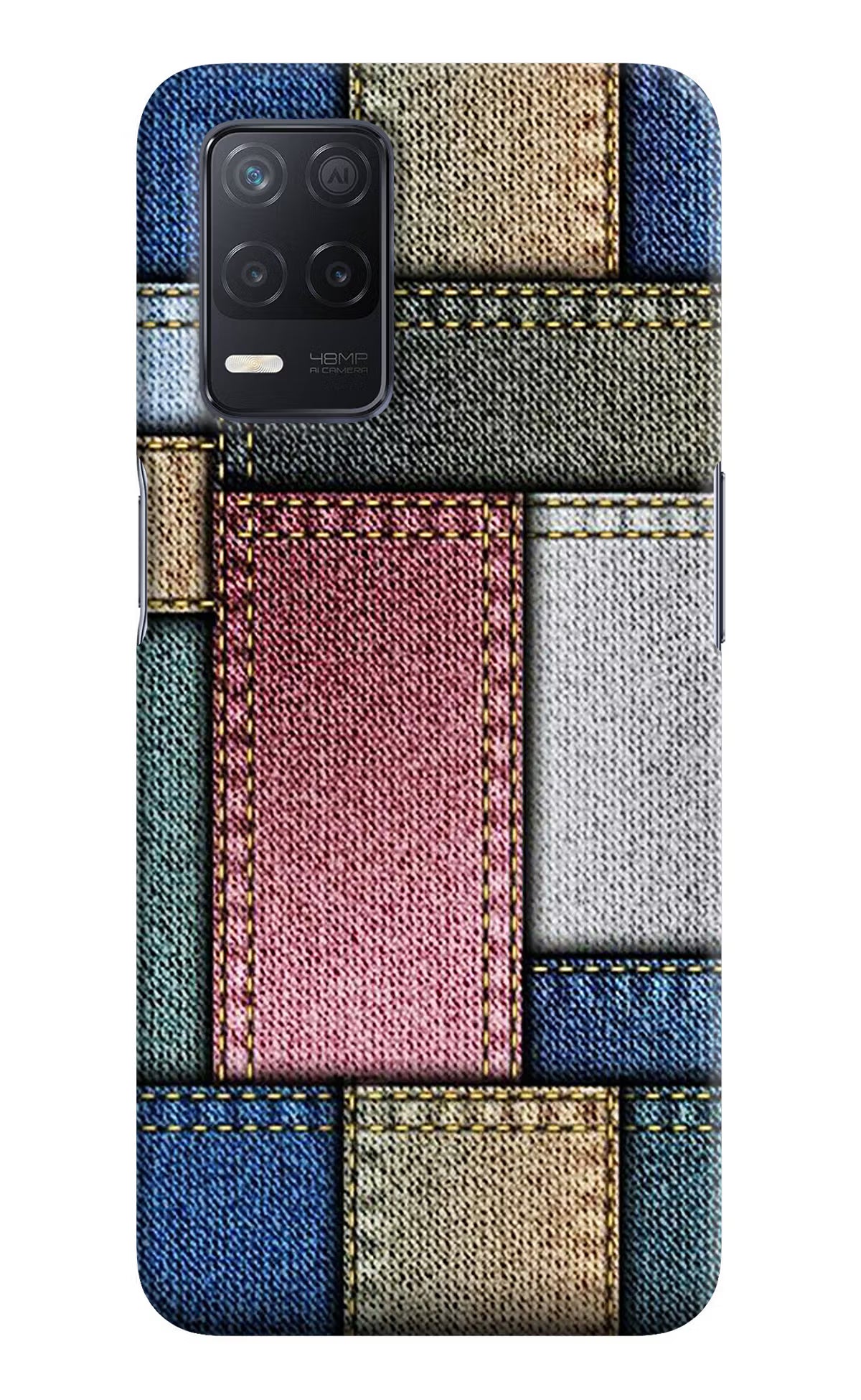 Multicolor Jeans Realme 8 5G/8s 5G Hard Case Back Cover by Casekaro