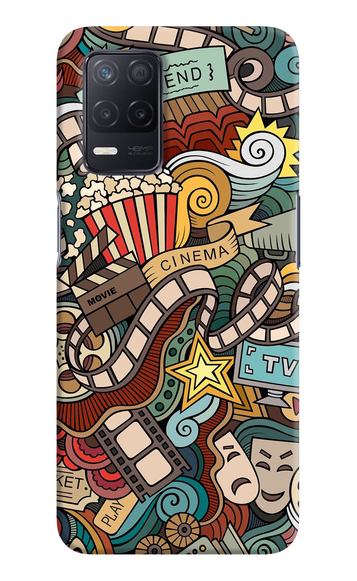 Cinema Abstract Realme 8 5G/8s 5G Hard Case Back Cover by Casekaro