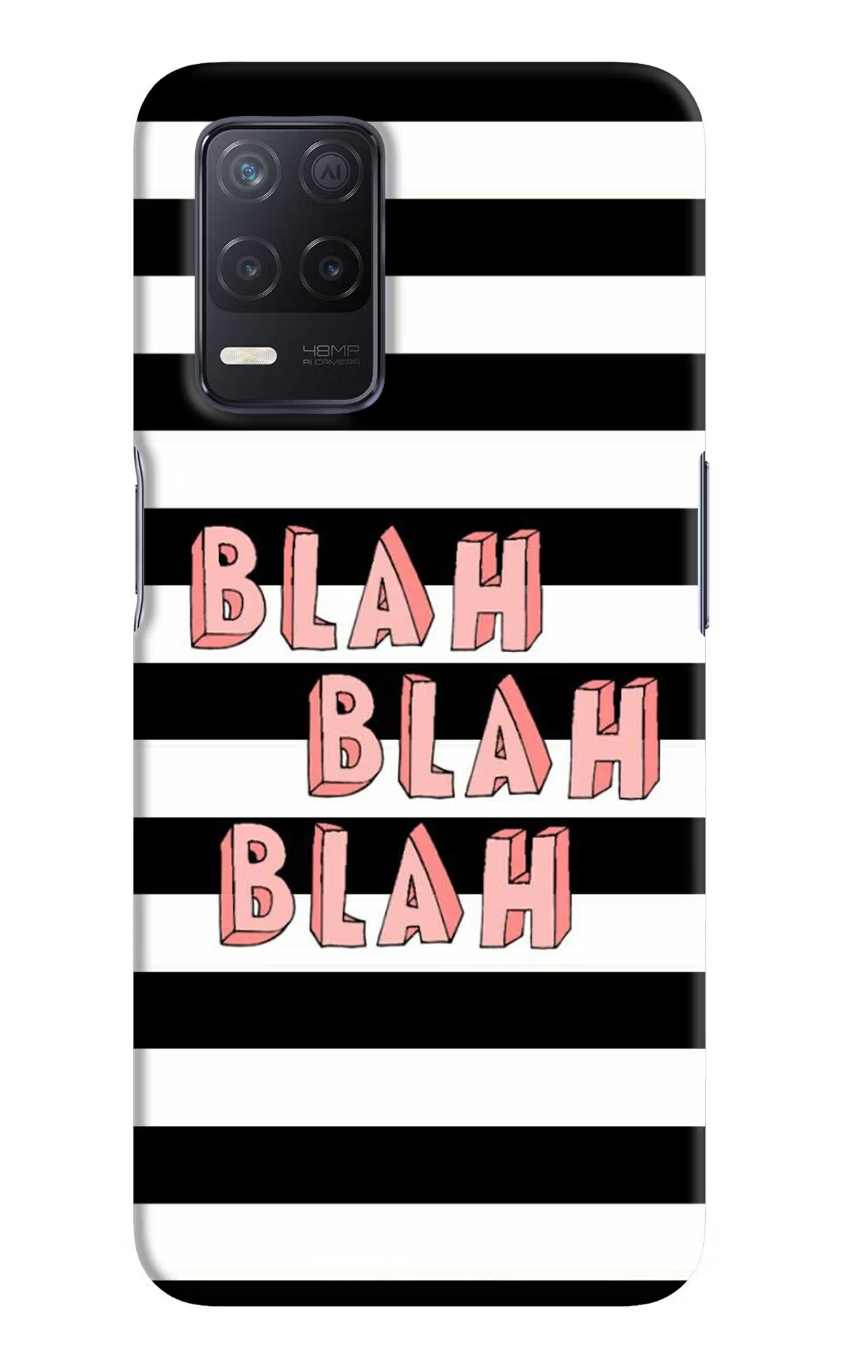 Blah Blah Blah Realme 8 5G/8s 5G Hard Case Back Cover by Casekaro