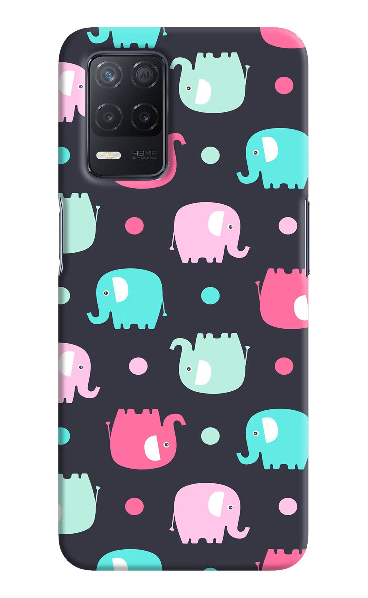 Elephants Realme 8 5G/8s 5G Hard Case Back Cover by Casekaro