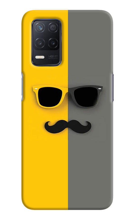 Sunglasses with Mustache Realme 8 5G/8s 5G Hard Case Back Cover by Casekaro