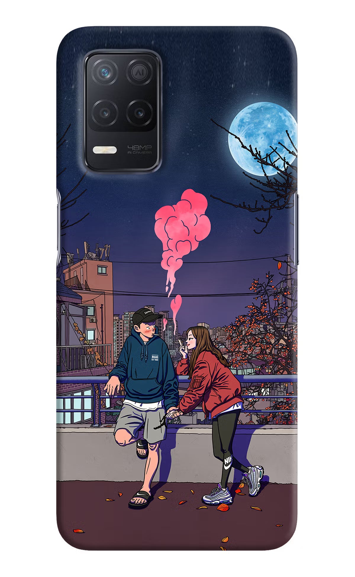 Chilling Couple Realme 8 5G/8s 5G Hard Case Back Cover by Casekaro