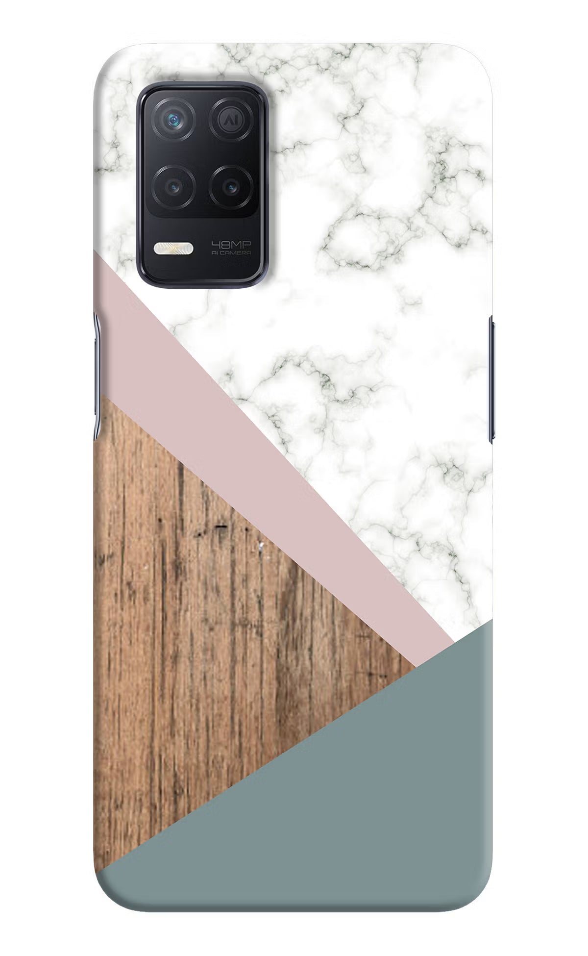 Marble wood Abstract Realme 8 5G/8s 5G Hard Case Back Cover by Casekaro