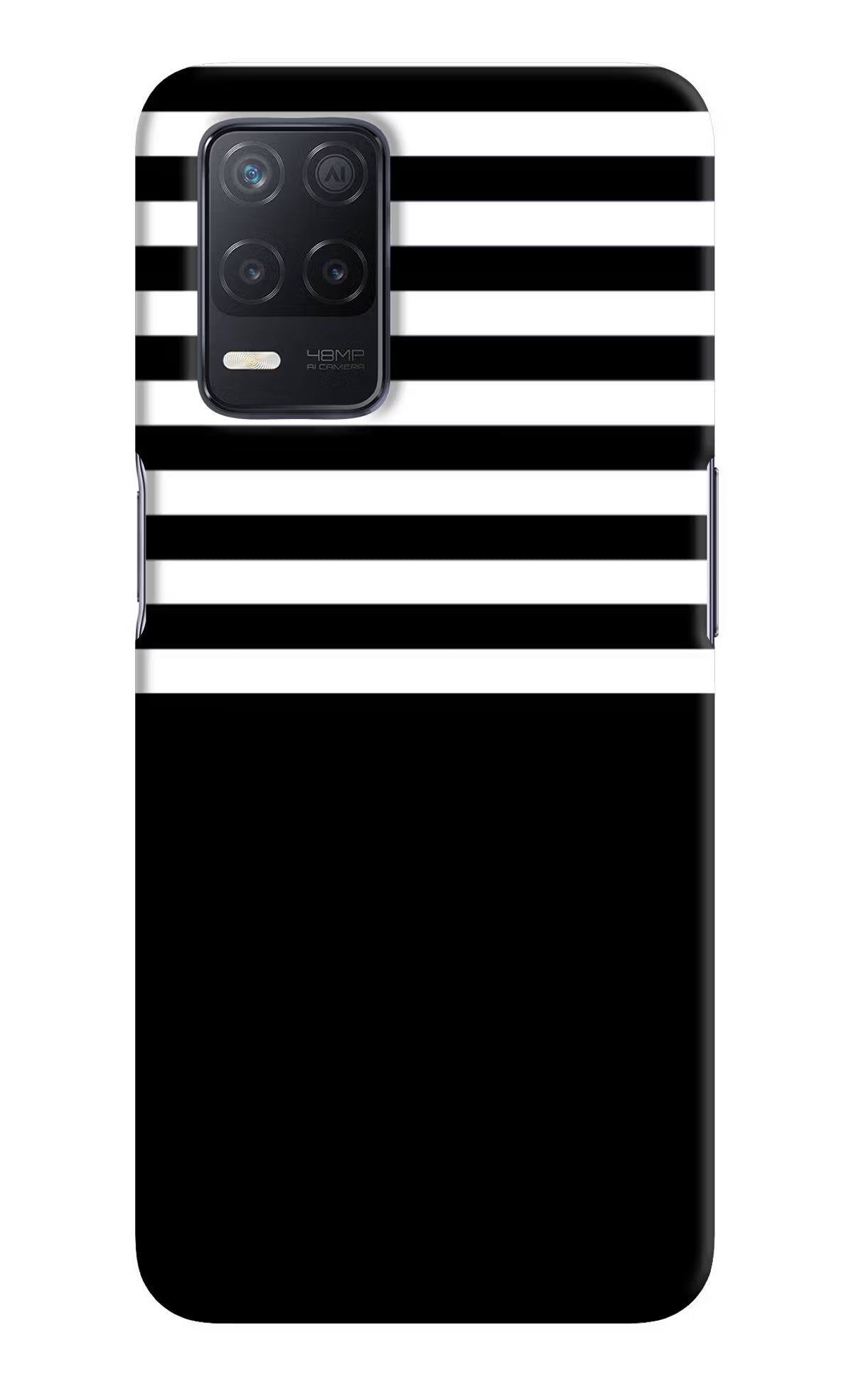 Black and White Print Realme 8 5G/8s 5G Hard Case Back Cover by Casekaro