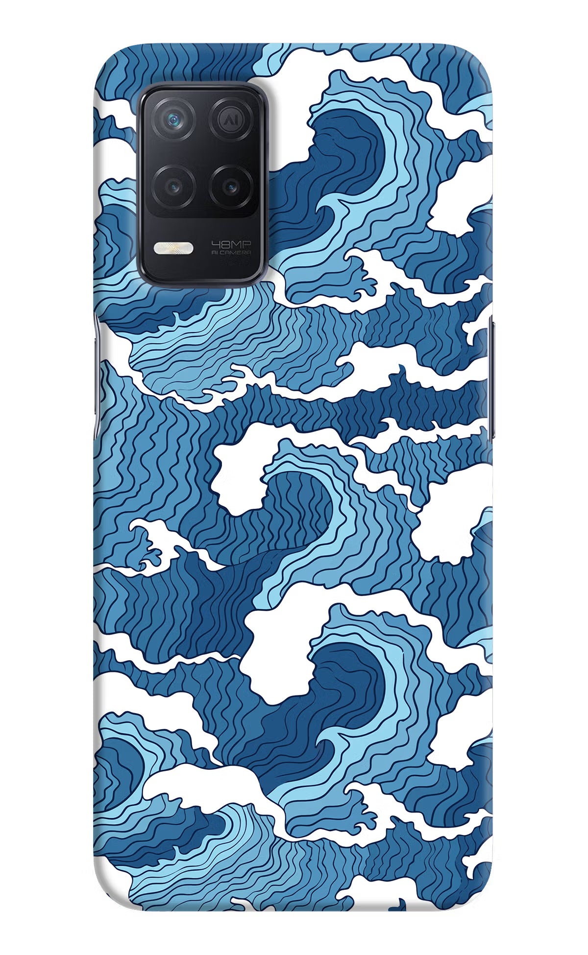 Blue Waves Realme 8 5G/8s 5G Hard Case Back Cover by Casekaro