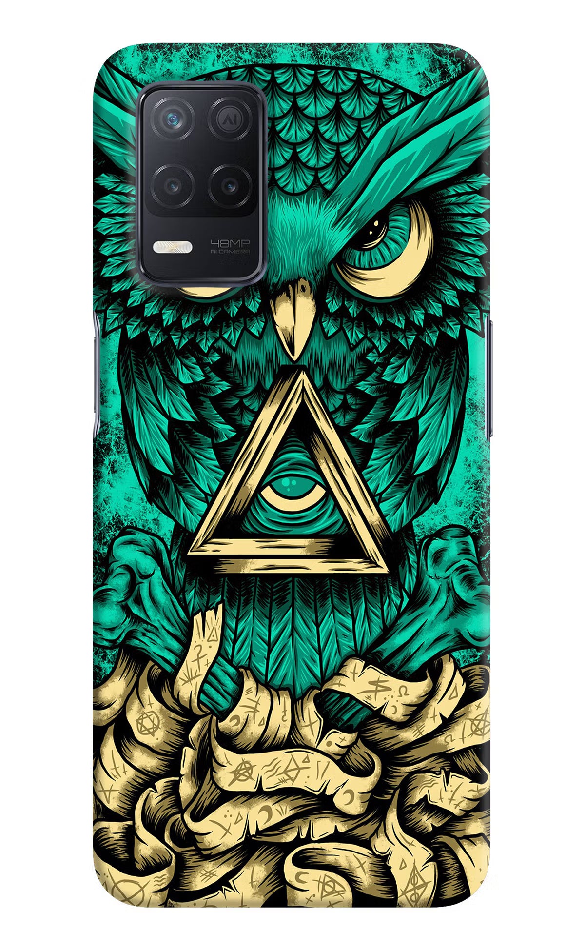 Green Owl Realme 8 5G/8s 5G Hard Case Back Cover by Casekaro
