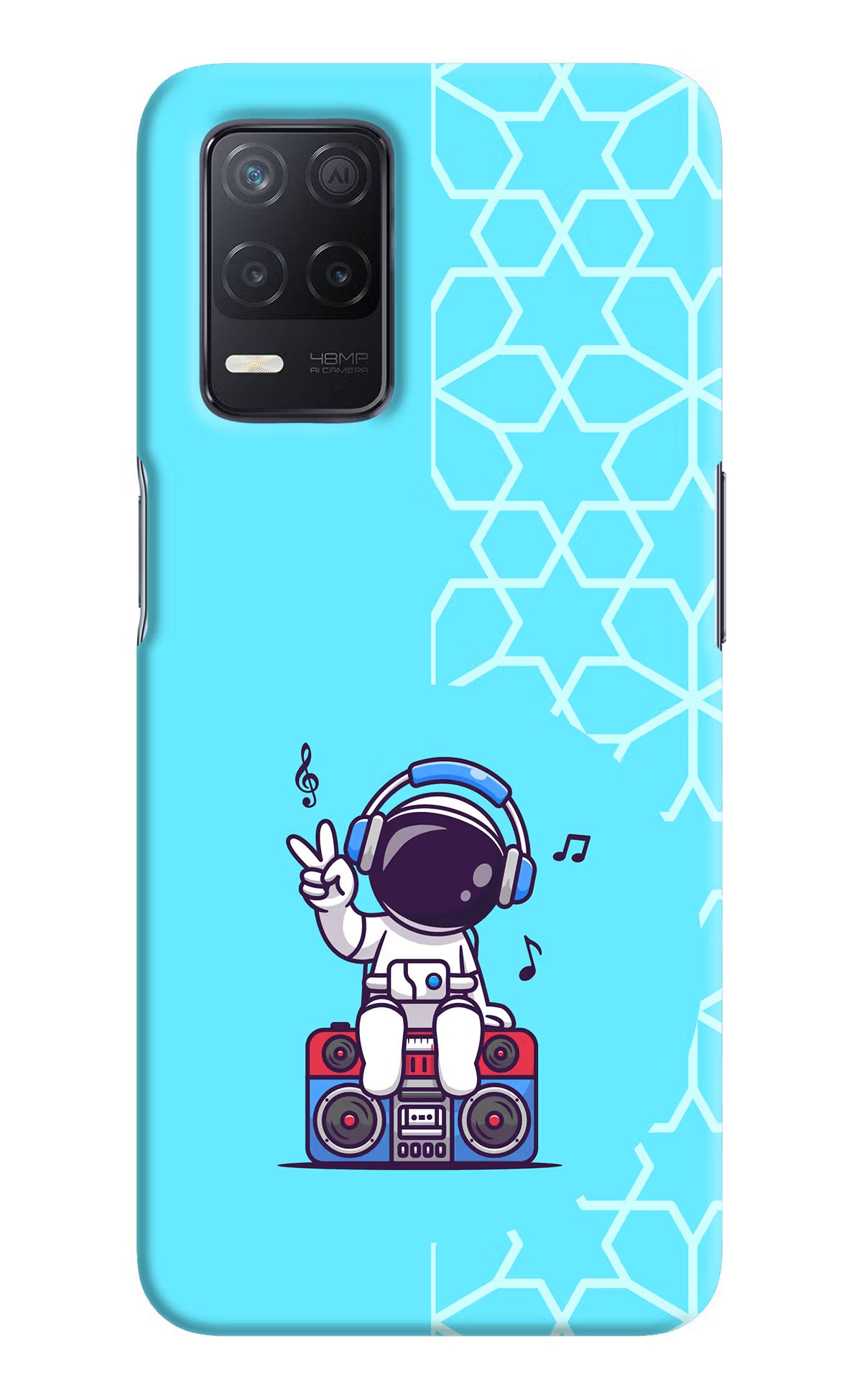 Cute Astronaut Chilling Realme 8 5G/8s 5G Hard Case Back Cover by Casekaro