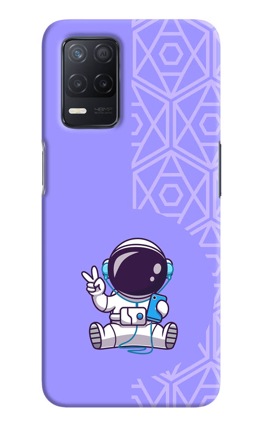 Cute Astronaut Chilling Realme 8 5G/8s 5G Hard Case Back Cover by Casekaro