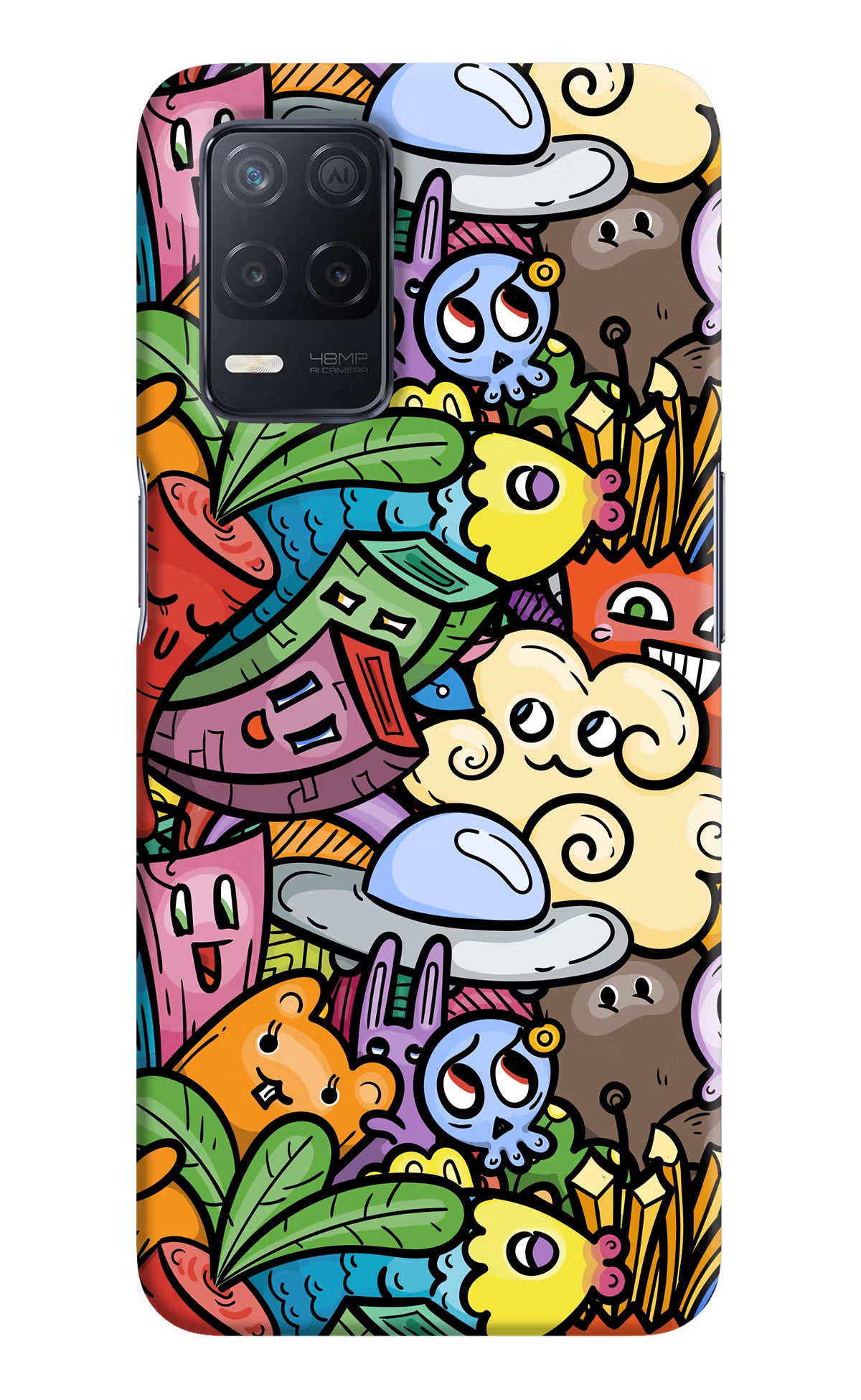 Veggie Doodle Realme 8 5G/8s 5G Hard Case Back Cover by Casekaro