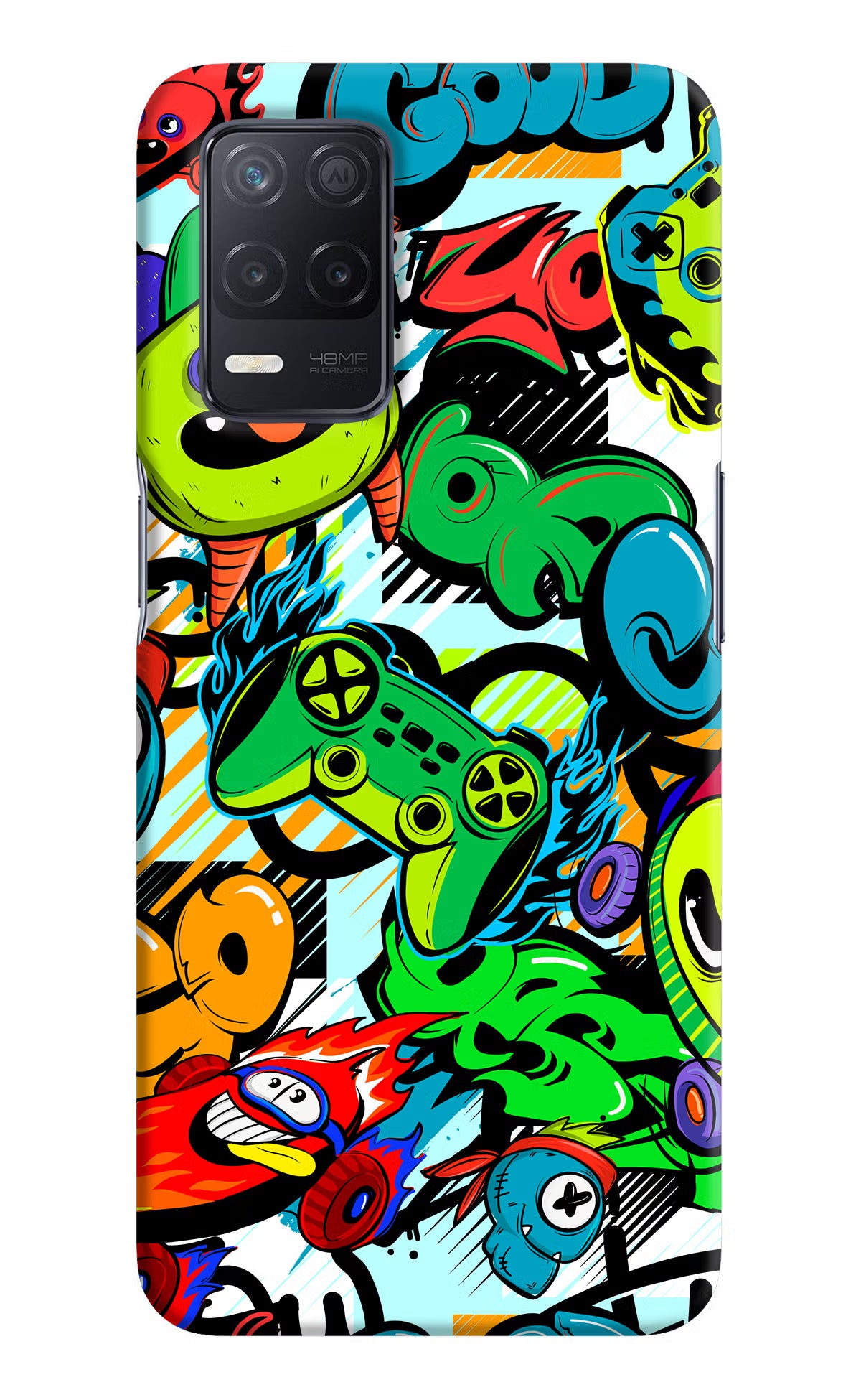 Game Doodle Realme 8 5G/8s 5G Hard Case Back Cover by Casekaro
