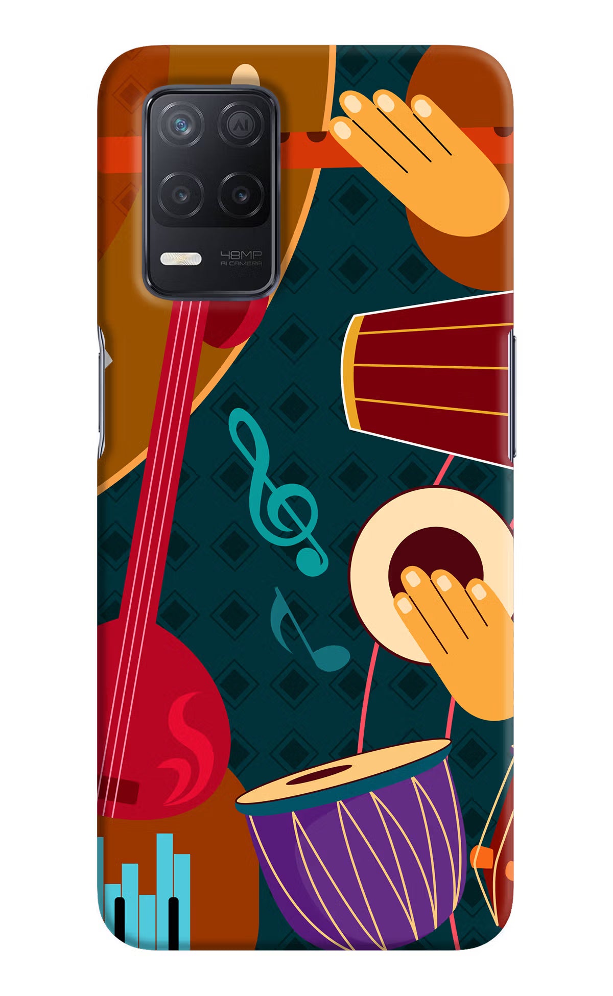 Music Instrument Realme 8 5G/8s 5G Hard Case Back Cover by Casekaro