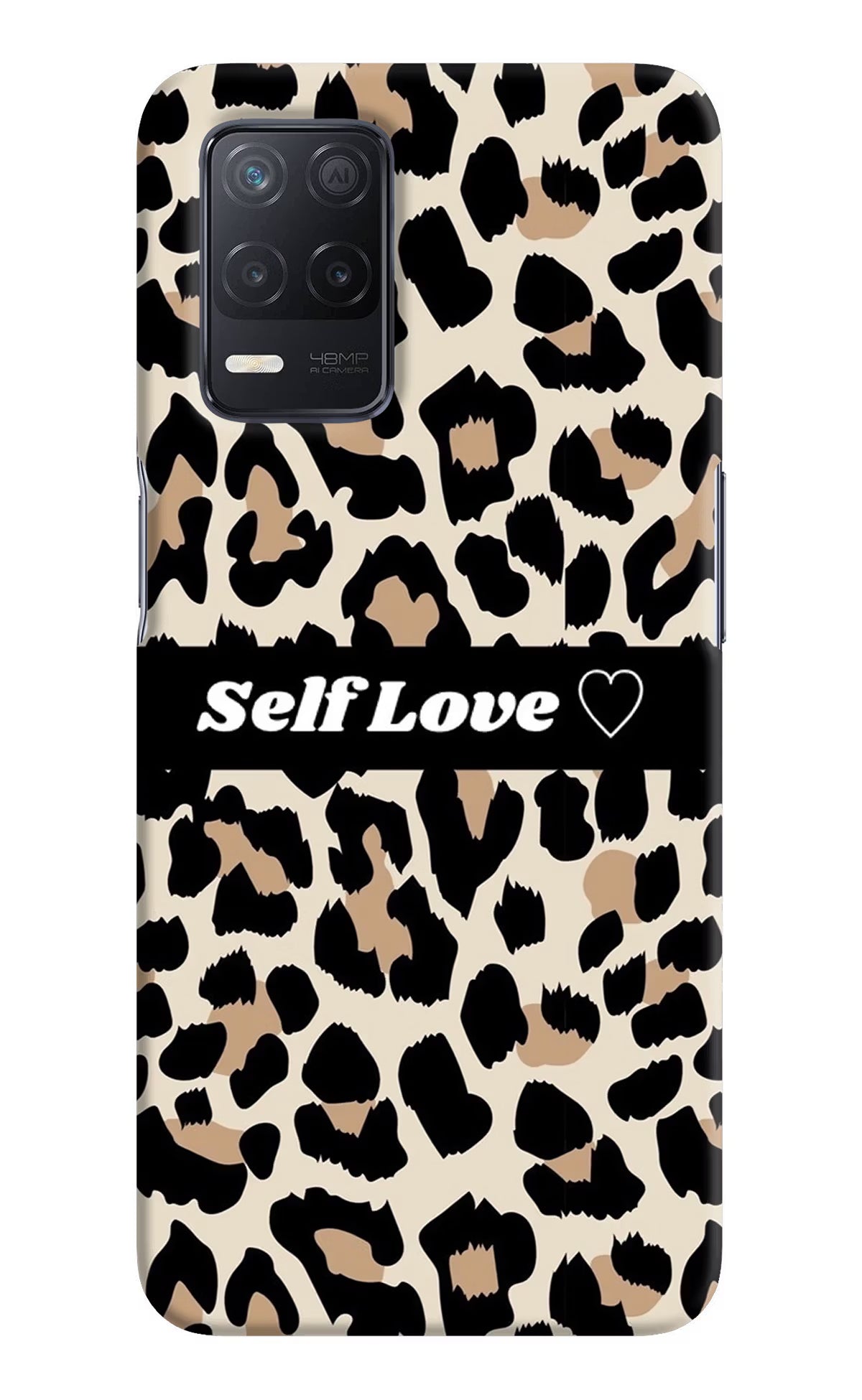 Leopard Print Self Love Realme 8 5G/8s 5G Hard Case Back Cover by Casekaro
