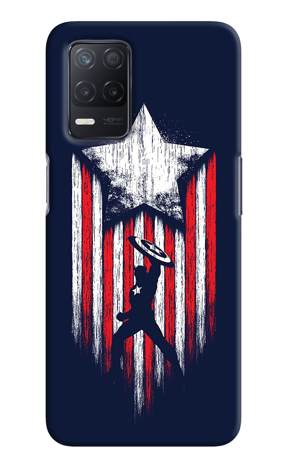 Captain America Marvel Art Realme 8 5G/8s 5G Hard Case Back Cover by Casekaro