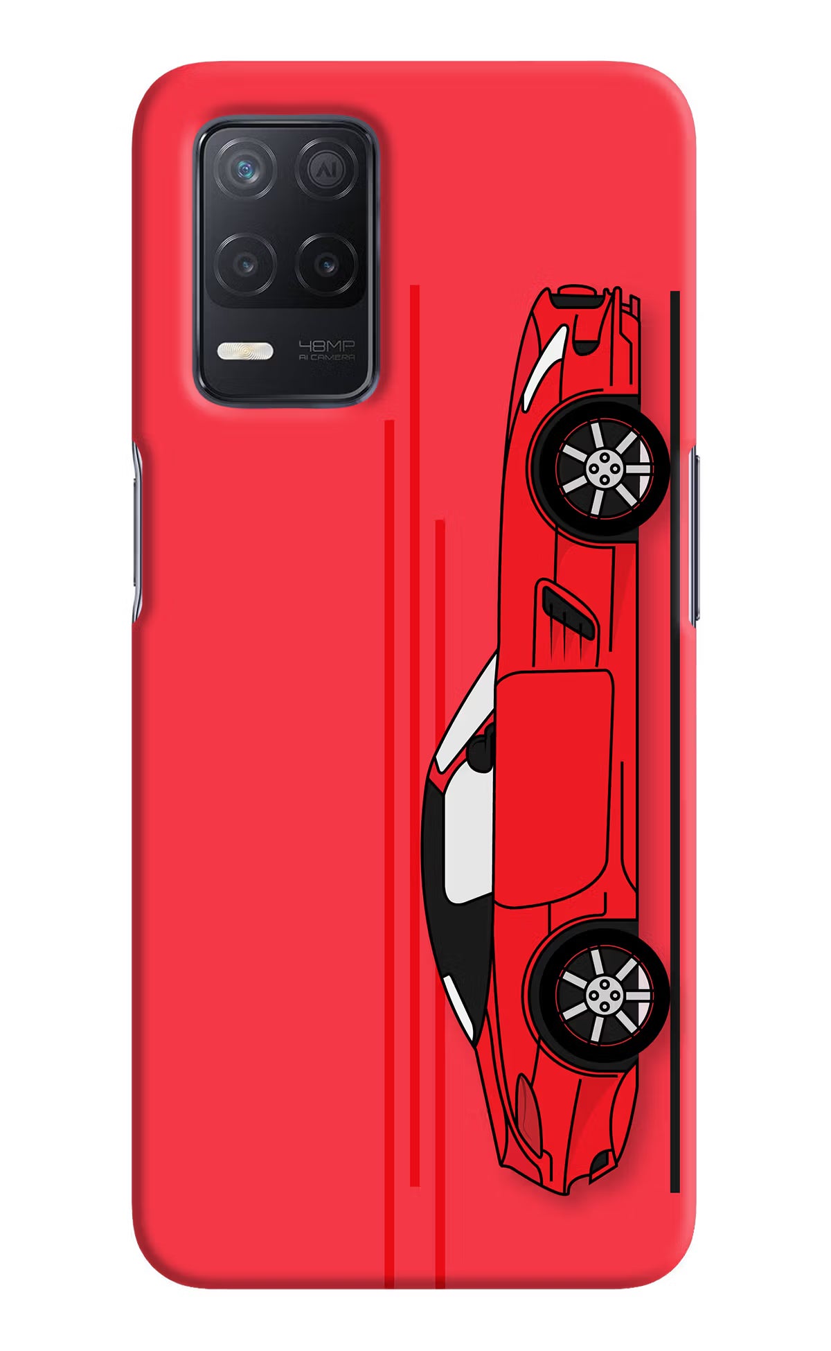 Red Velocity Realme 8 5G/8s 5G Hard Case Back Cover by Casekaro