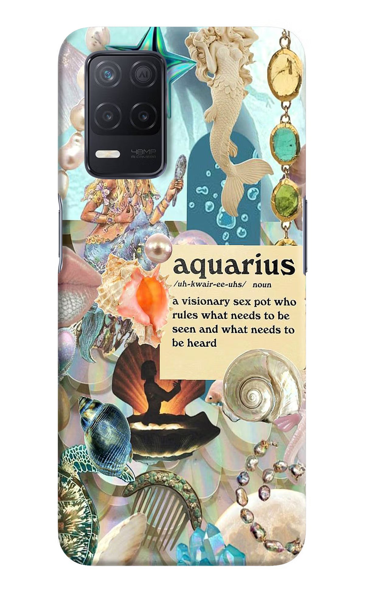 Aquarius Zodiac Realme 8 5G/8s 5G Hard Case Back Cover by Casekaro