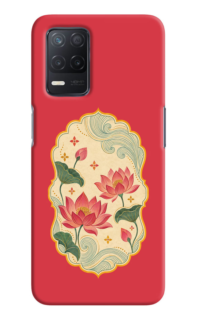Pink Lotus Realme 8 5G/8s 5G Hard Case Back Cover by Casekaro