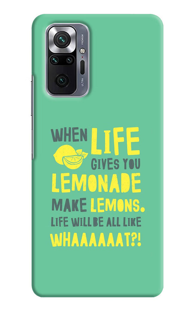 Quote Redmi Note 10 Pro Max Hard Case Back Cover by Casekaro