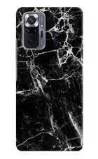 Black Marble Texture Redmi Note 10 Pro Max Hard Case Back Cover by Casekaro