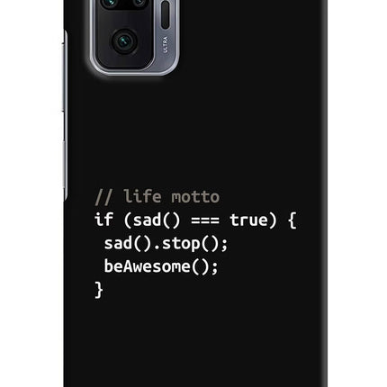 Life Motto Code Redmi Note 10 Pro Max Hard Case Back Cover by Casekaro