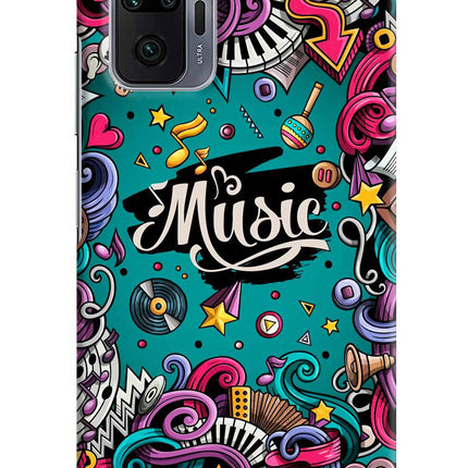 Music Graffiti Redmi Note 10 Pro Max Hard Case Back Cover by Casekaro