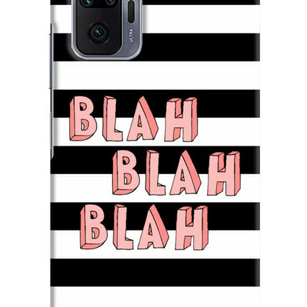 Blah Blah Blah Redmi Note 10 Pro Max Hard Case Back Cover by Casekaro